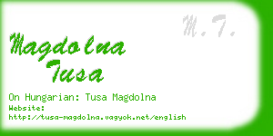 magdolna tusa business card